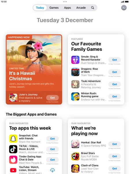 Press the search icon.