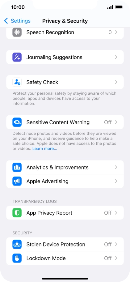 Press App Privacy Report.