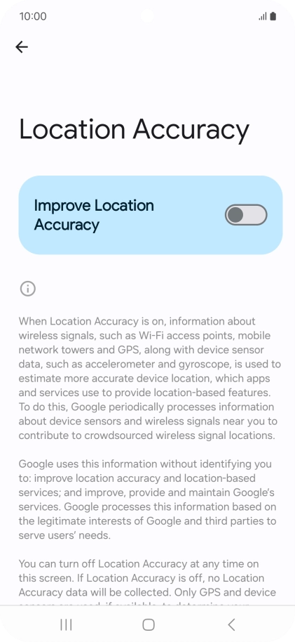 If you press the indicator next to 