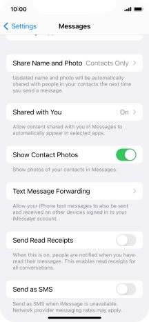Press the indicator next to 