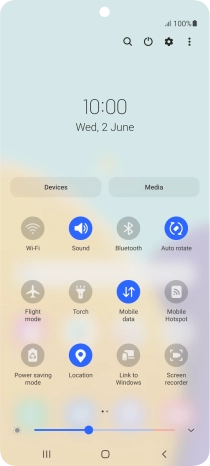 Press the settings icon.