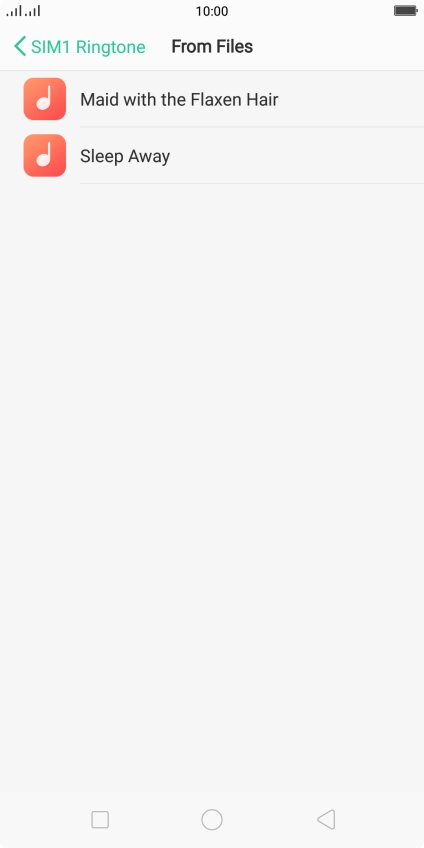 Press the required ring tones to hear them.