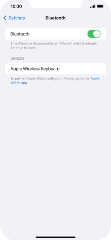 Press the required Bluetooth device and follow the instructions on the screen to pair the device with your phone.