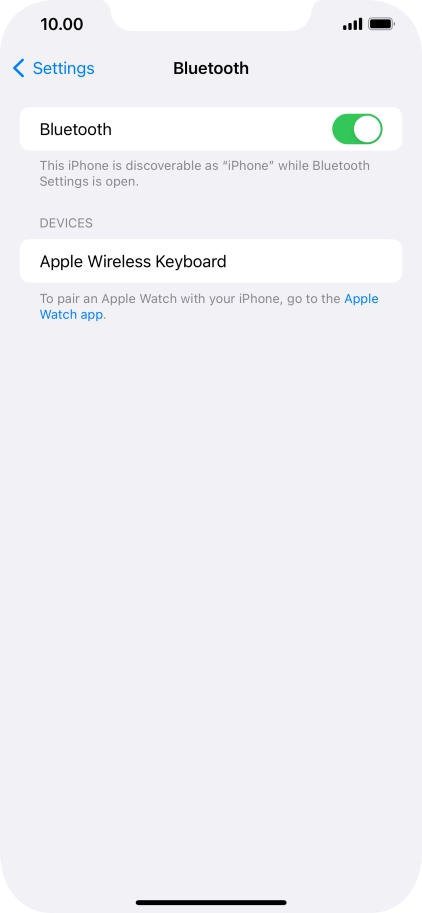 Press the required Bluetooth device and follow the instructions on the screen to pair the device with your phone.