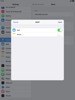 Press Save. Your email account has now been set up. To select more settings for incoming and outgoing server, proceed with the following steps.