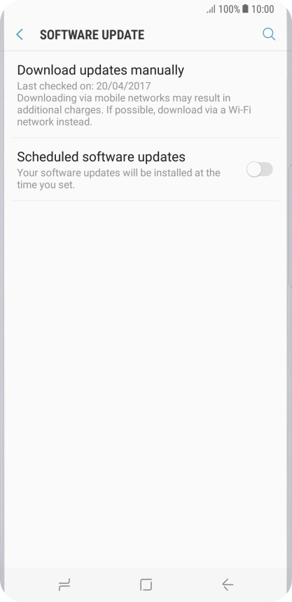 Press Download updates manually. If a new software version is available, it's displayed. Follow the instructions on the screen to update the phone software.