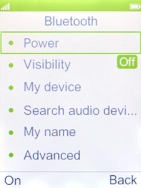 Select Power to turn on Bluetooth.