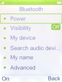 Select Power to turn on Bluetooth.