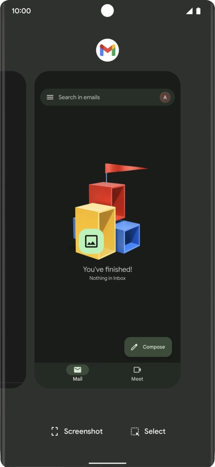 To end one running application, slide your finger upwards on the required application.