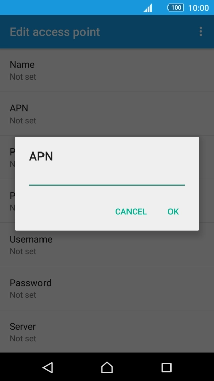 Key in live.vodafone.com and press OK.