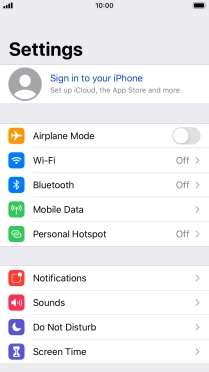 Press Sign in to your iPhone.