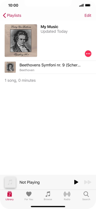 Go to the required category or playlist and press the required audio file.