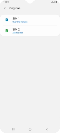 Press the name of the SIM.