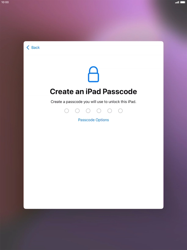 Press Passcode Options.