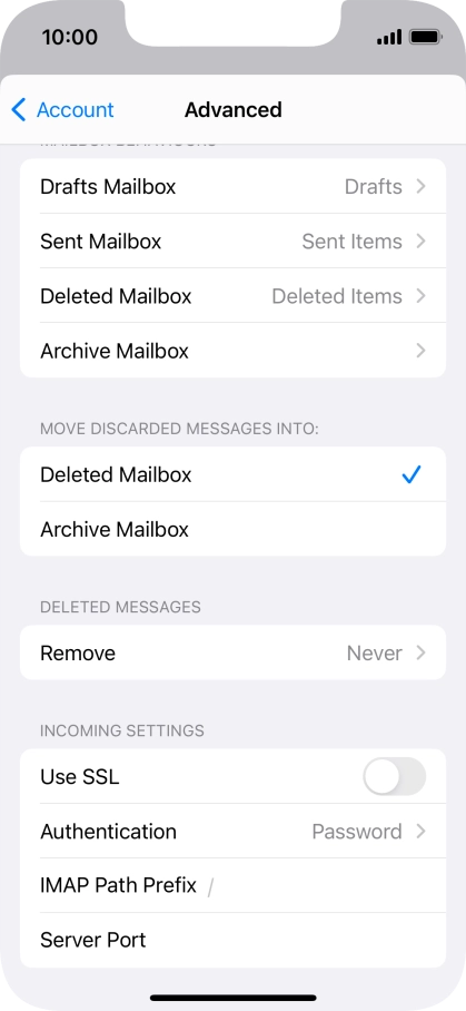 Press the indicator next to 
