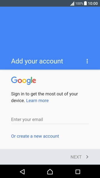 If you don t have a Google account, press Or create a new account and follow the instructions on the screen to create an account.