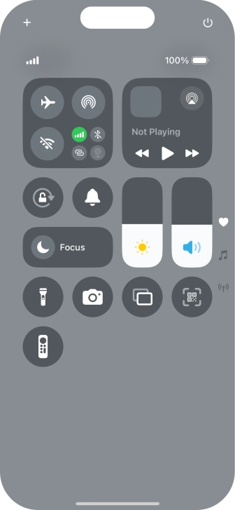 Press the sound mode icon to turn silent mode on or off.