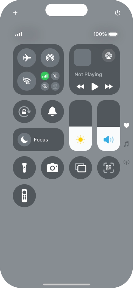 Press the sound mode icon to turn silent mode on or off.