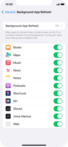 Press Background App Refresh.