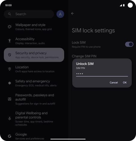 Key in your PIN and press OK.