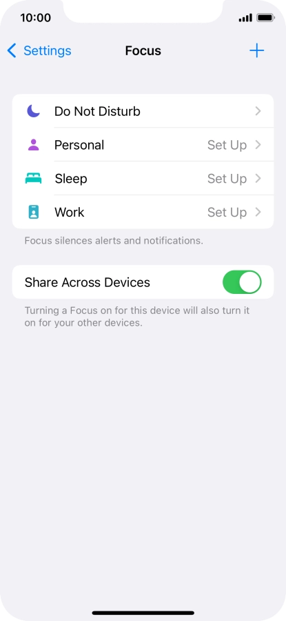 Press Do Not Disturb.