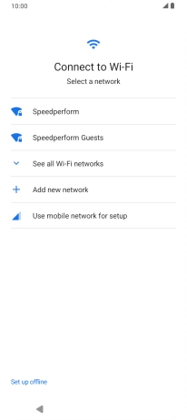 Press the required Wi-Fi network.
