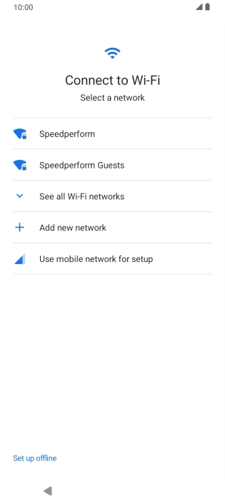 Press the required Wi-Fi network.
