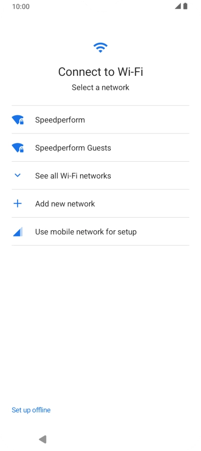 Press the required Wi-Fi network.
