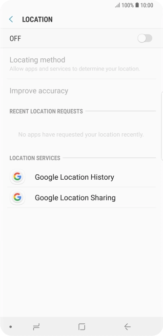 Press the indicator to turn the function on or off.