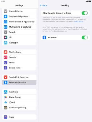 Press the indicator next to 