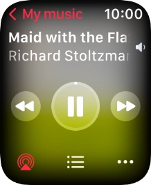 Turn the Digital Crown to select the required volume.