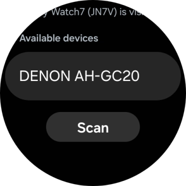 Press the required device.