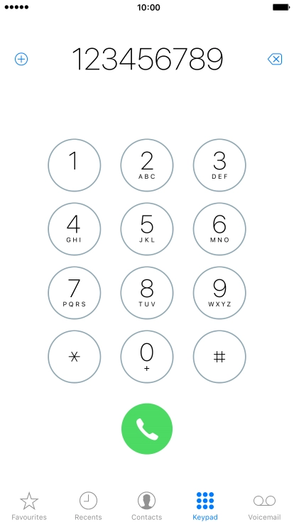 Key in the required number and press the call icon.