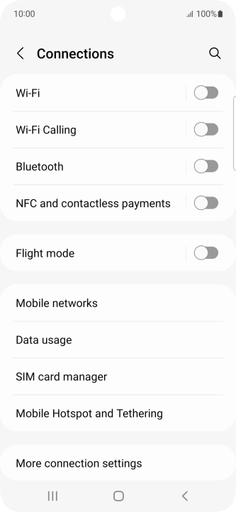 Press Mobile Hotspot and Tethering.
