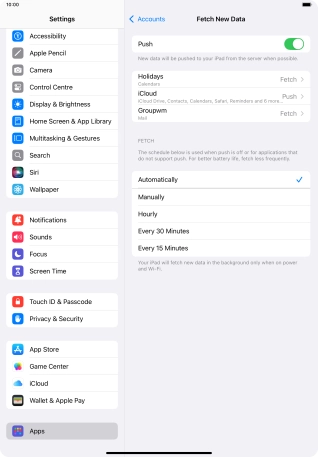Press the indicator next to 