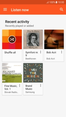 Slide your finger right starting from the left side of the screen.