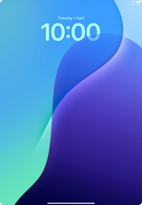 Press and hold anywhere on the lock screen.