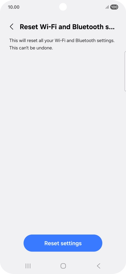 Press Reset settings.