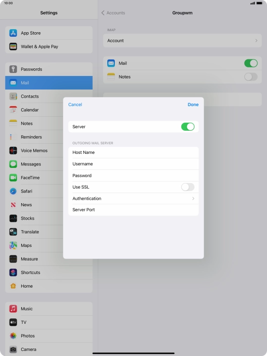 Press Authentication.