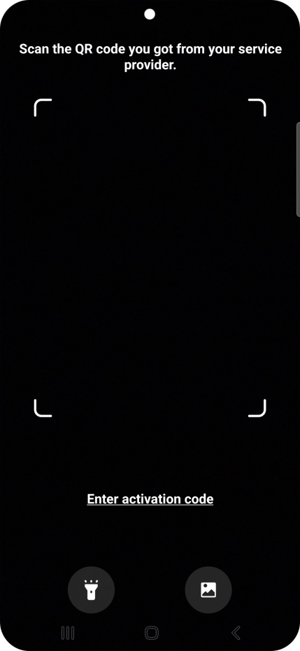 Place the QR code you've received inside the phone camera frame to scan the code.