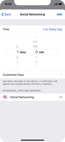 Press Customise Days.