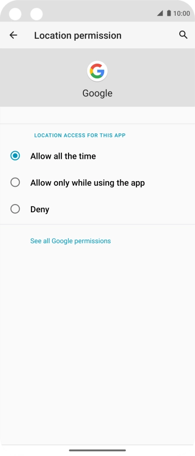 Press the required setting to turn the function on or off.