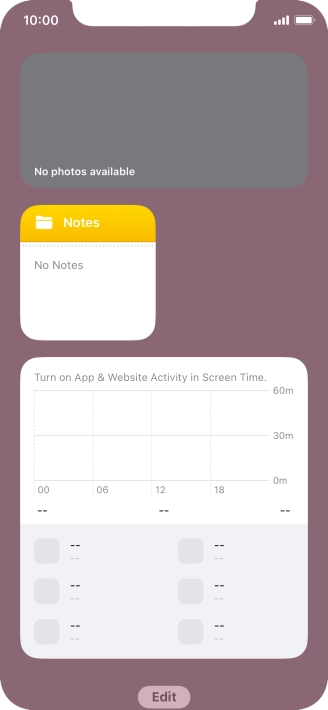 Press and hold the required Widget Stack.