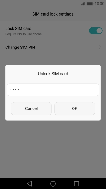 Key in your PIN and press OK.