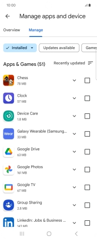 Press the required app.