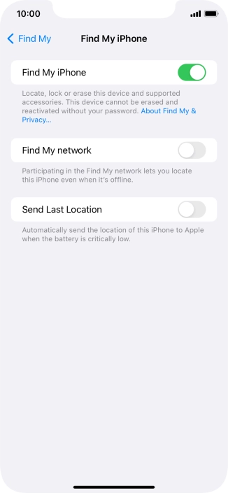 Press the indicator next to 