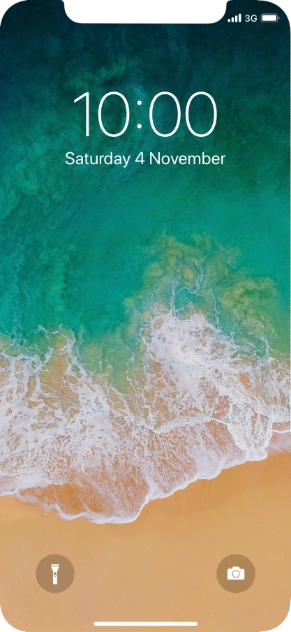 Slide your finger upwards starting from the bottom of the screen.