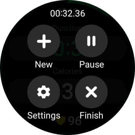 Press Pause to pause activity.