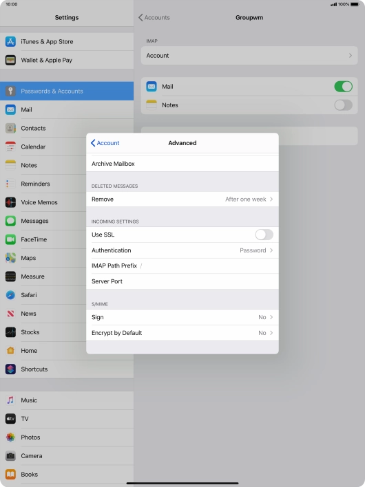 Press Authentication.
