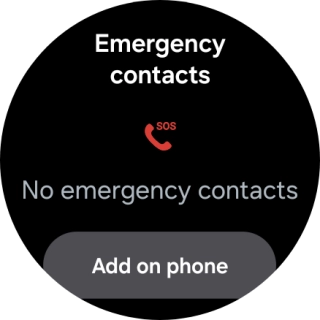 Press Add on phone and follow the instructions on your phone to set your emergency contacts.